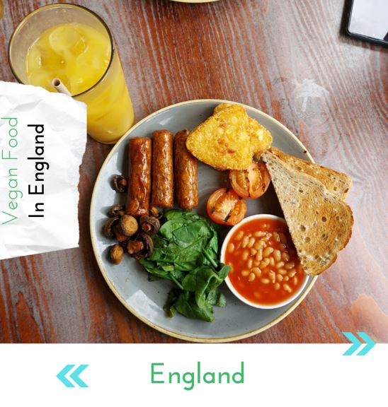 Vegan food in England