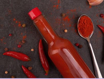 Vegan Hot Sauce and chilli powder